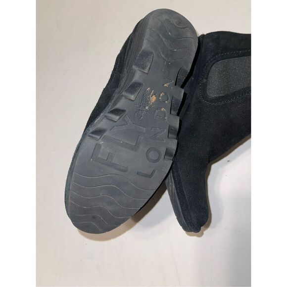 Fly London Fly Long Bagu Wedge Chelsea Boot Women's Size‎ 37 Black A28 - Picture 4 of 8